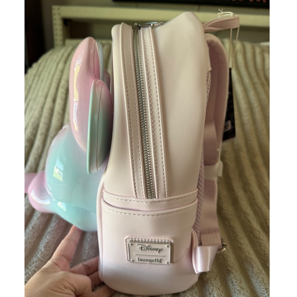 Disney Loungefly Minnie Mouse Tie Dye 3D Molded Pastel Mini Backpack New - Picture 2 of 9